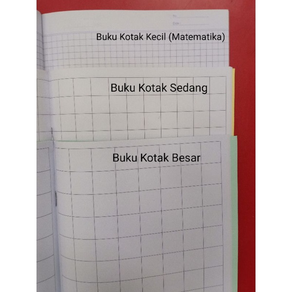 Buku Tulis Kotak Kecil (Matematika), Kotak Sedang, Kotak Besar, Buku Garis 3, Buku Garis 5