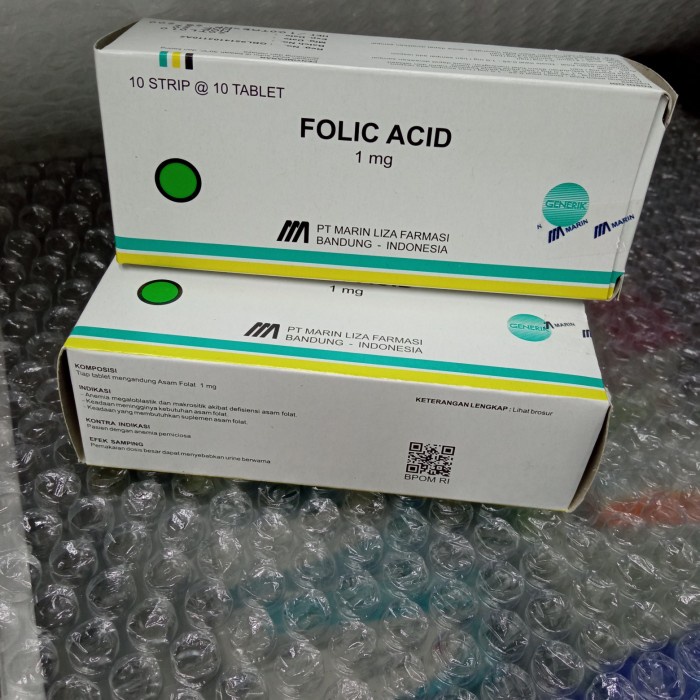 folic acid 1 mg