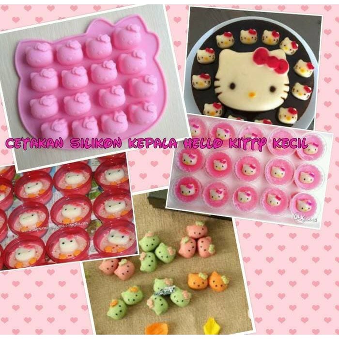 cetakan coklat silicon kepala hello kitty