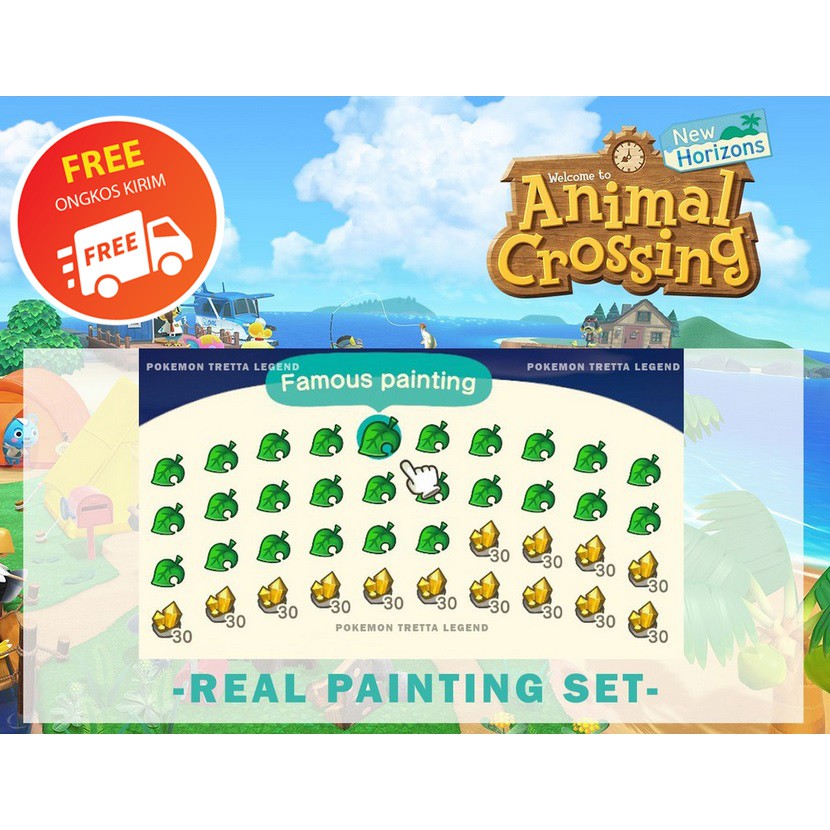 Real Paintings Complete Set Furnitures Lengkap BELLS NMT Animal Crossing