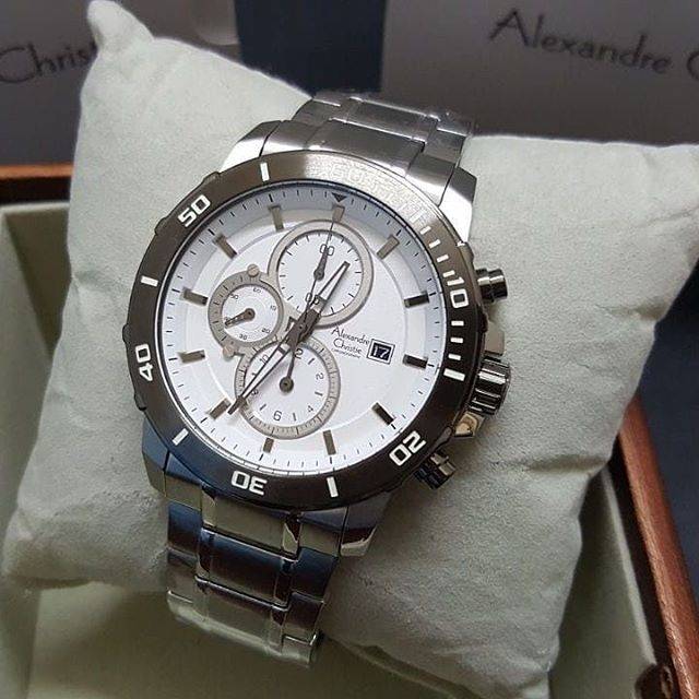 Jam tangan Pria Alexandre Christie AC6473 Original Silver