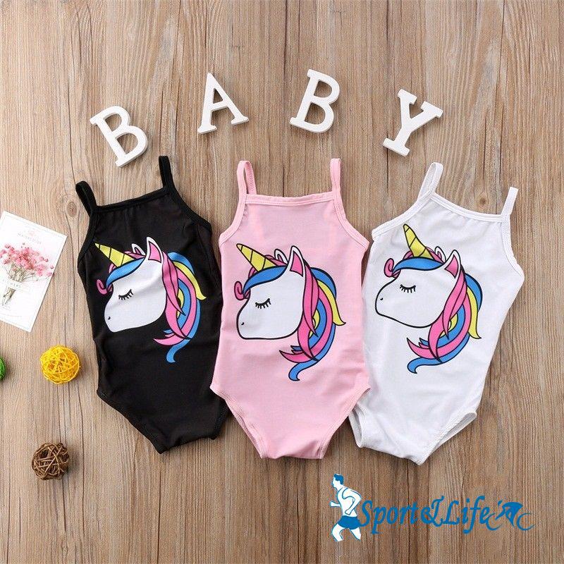 SL Baju  Renang  Bayi Perempuan One  Piece  Motif Kartun 22883 