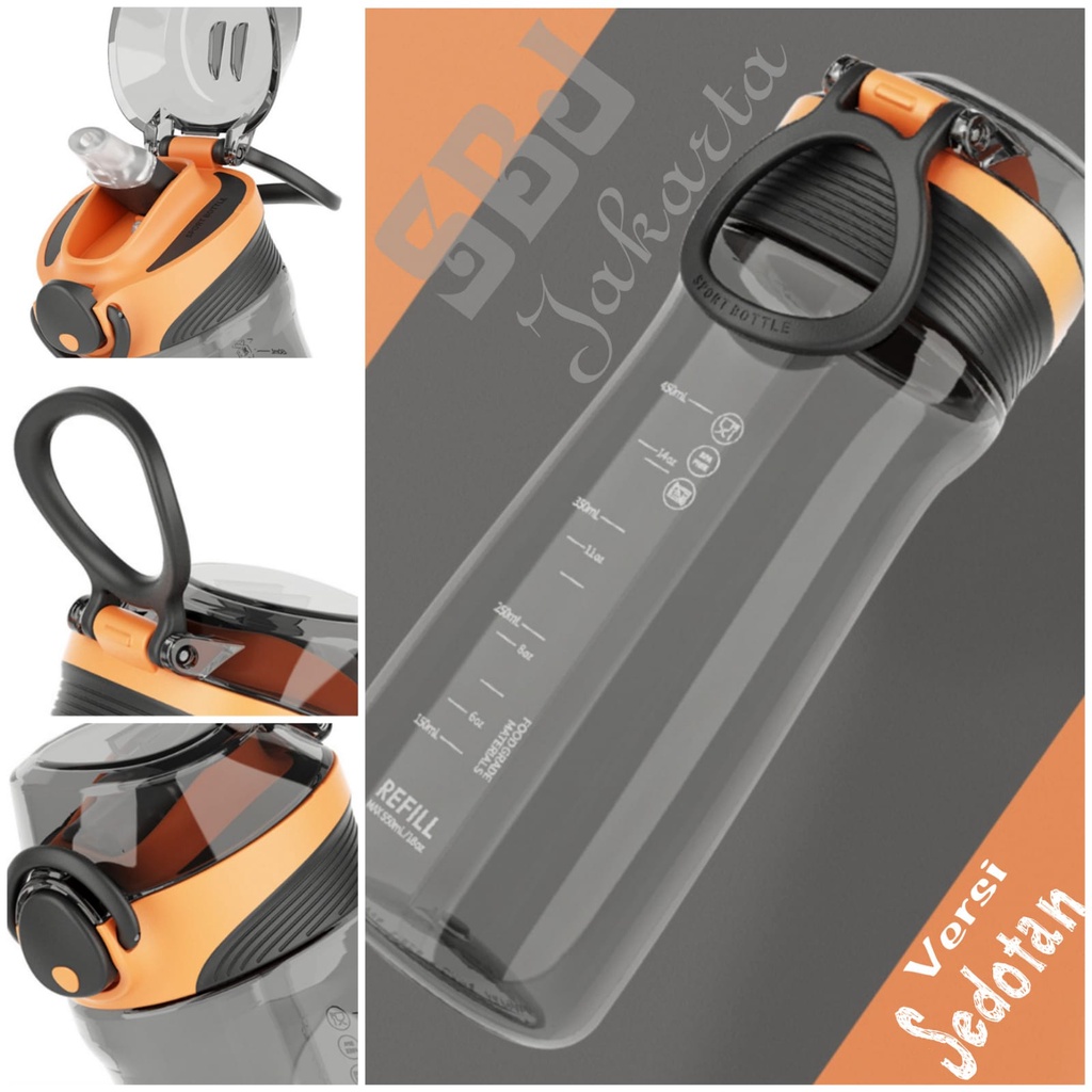 BOTOL MINUM TRITAN 100% BPA FREE SPORT EDITION ada pilihan varian INFUSER dan SEDOTAN