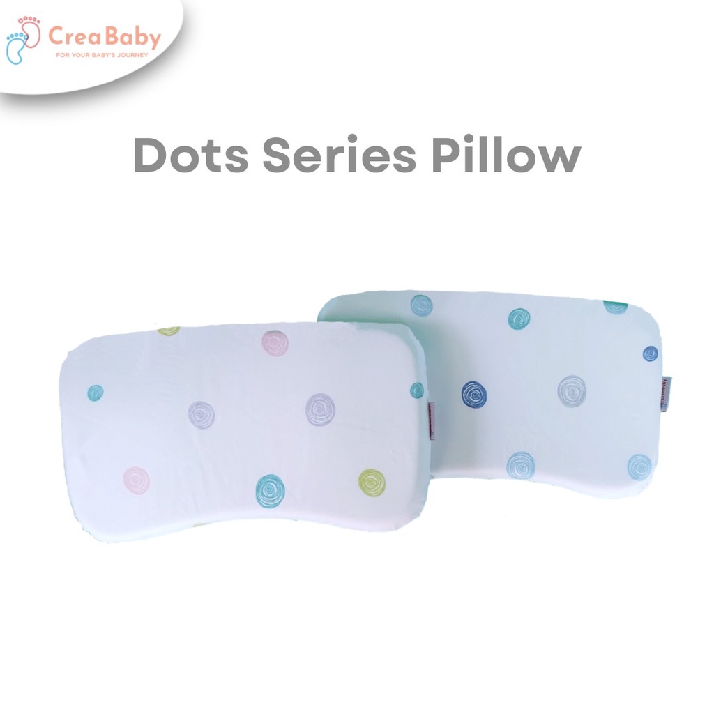 CREA BABY PATTERN SERIES MEMORY FOAM BABY PILLOW + PILLOW CASE |Bantal anti peyang |Bantal tidur bayi