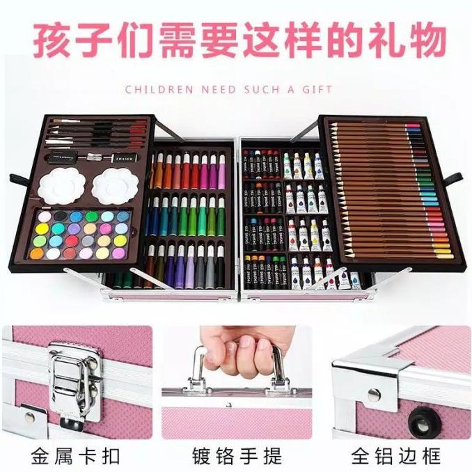 

pensil warna / Set alat gambar anak / alat lukis koper box crayon