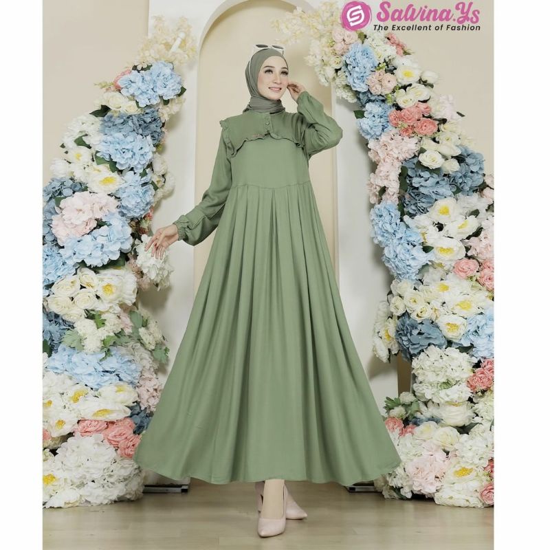 Gamis Salvina Kringkel Air Flow Kancing