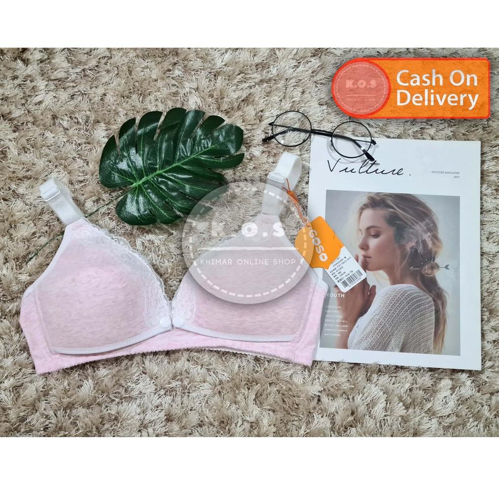 "BYR.25Au22n" Bh nursing bra renda impor tanpa kawat size 34-40