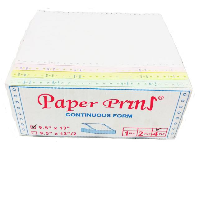 

Continuous Form 9.5 x 13 4ply Full Paper pryns