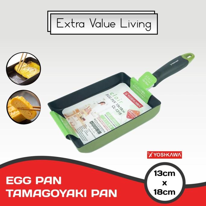 YOSHIKAWA EGG PAN teflon kotak tamagoyaki EVL-CL-13-18