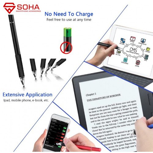 STY-014 SOHA 2 in 1 Touch Stylus Pen Model Jot Pro Universal Dukung Semua Smartphone Androi