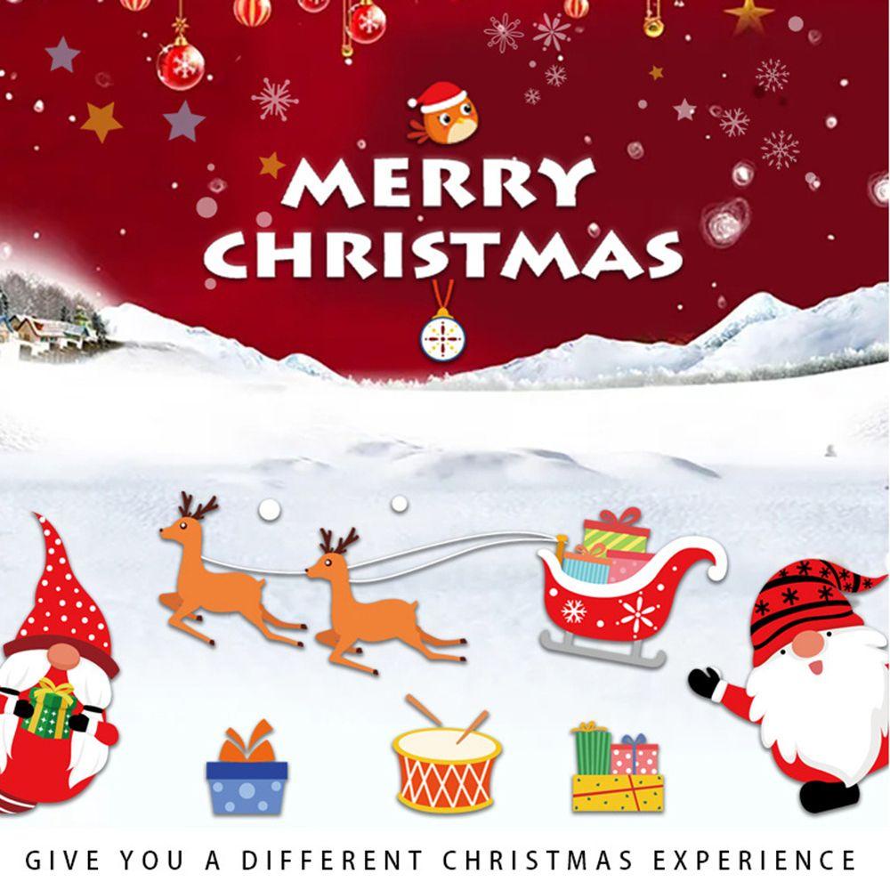Solighter Merry Christmas Stiker Jendela Dekorasi Dapur Kantor Sticker Layout Warna Santa Claus