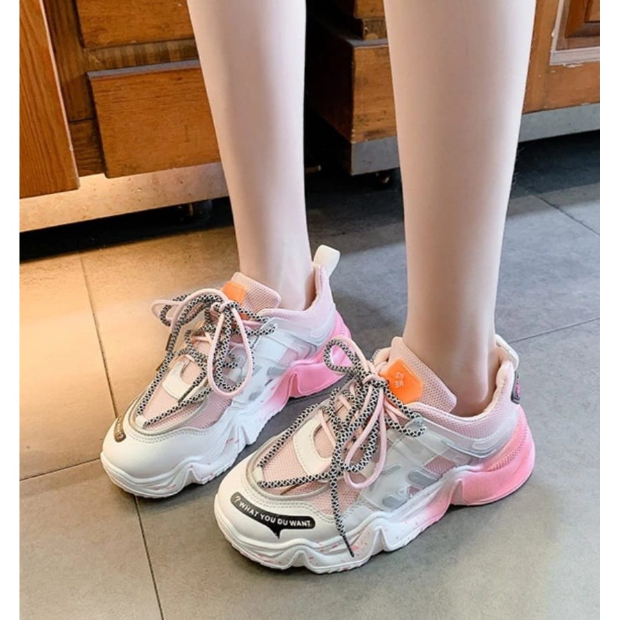 JS -  SEPATU SNEAKERS WANITA KOREAN POP AS161