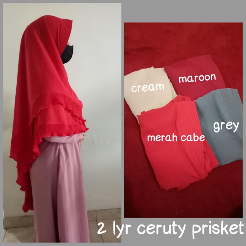 hijab ceruty babydoll plisket 2 layer