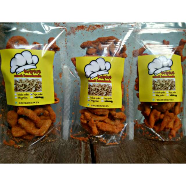 

KRIPSUS kripik usus goreng dengan bumbu varian rasa kemasan 110gr