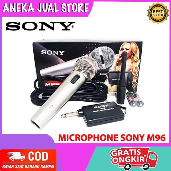 Microphone Sony 781/ M96 / Uts 781Mic  Karaoke/Mikrofon/Mic Single Wireless dan Kabel