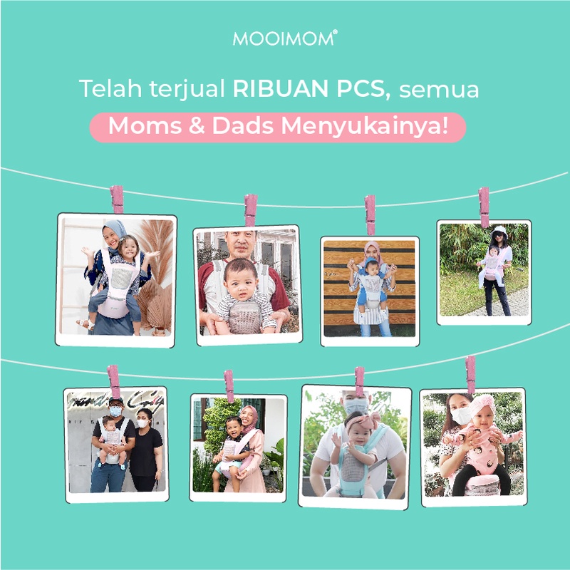 MOOIMOM Casual Hipseat Carrier Gendongan Bayi Depan