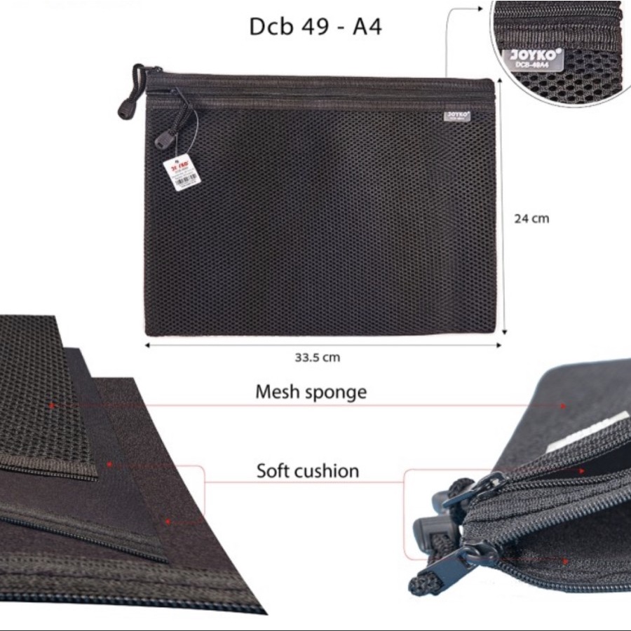

Document Bag Size A4 / Tas Hitam Jaring Dokumen