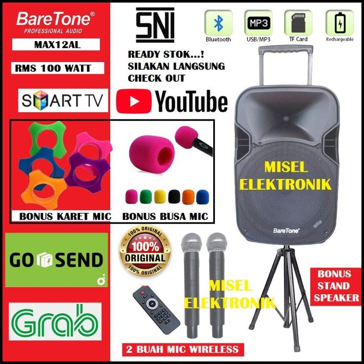 Speaker Aktif Portable Baretone 12 Inch Max12Al Bluetooth Wireless Ori