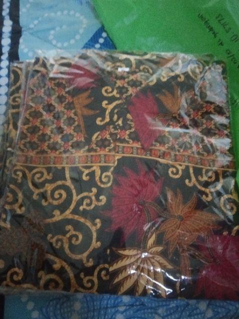Risna Batik Hrb026 Kenongo Hem Pendek Padi Pekalongan M L Xl Batik Pria Murah Modern Grosir Batam 03