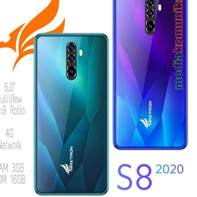 ®BEST✷ HP Maxtron S8 2020 New - Android 6" 4G LTE - Ram 3GB + 16GB GRS Resmi ❆