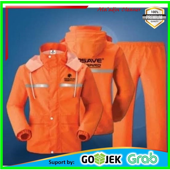 PROMO 12.12 Jas Hujan Pria GOSAVE RAINGARD MOTOR BAJU CELANA SETELAN ORANGE