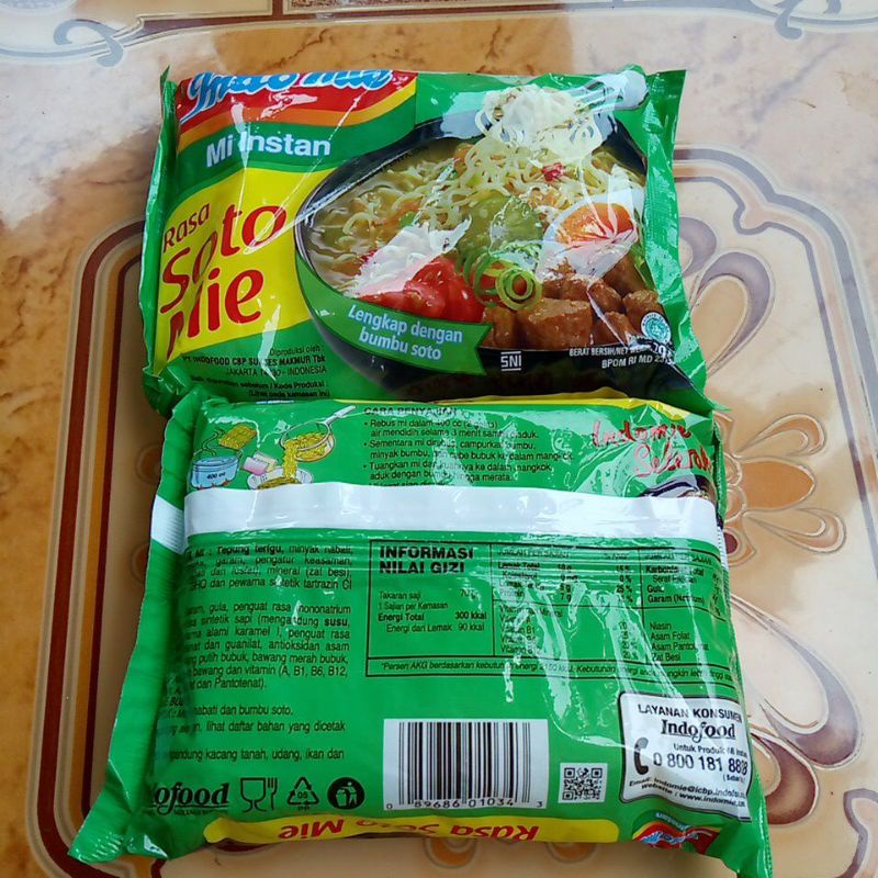 1 Dus - INDOMIE Mi Instan Rasa SOTO Mie Karton Isi 40 Bungkus