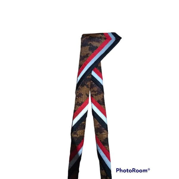 scraf loreng pramuka lis hitam merah