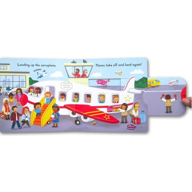 Busy Airport - Push Pull Slide Board Book