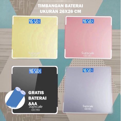 Timbangan Badan Digital Timbangan Baterai Timbangan Elektrik Timbangan Digital Murah Timbangan Berat Badan Berbahan Kaca Kuat Sampai 180 KG-1
