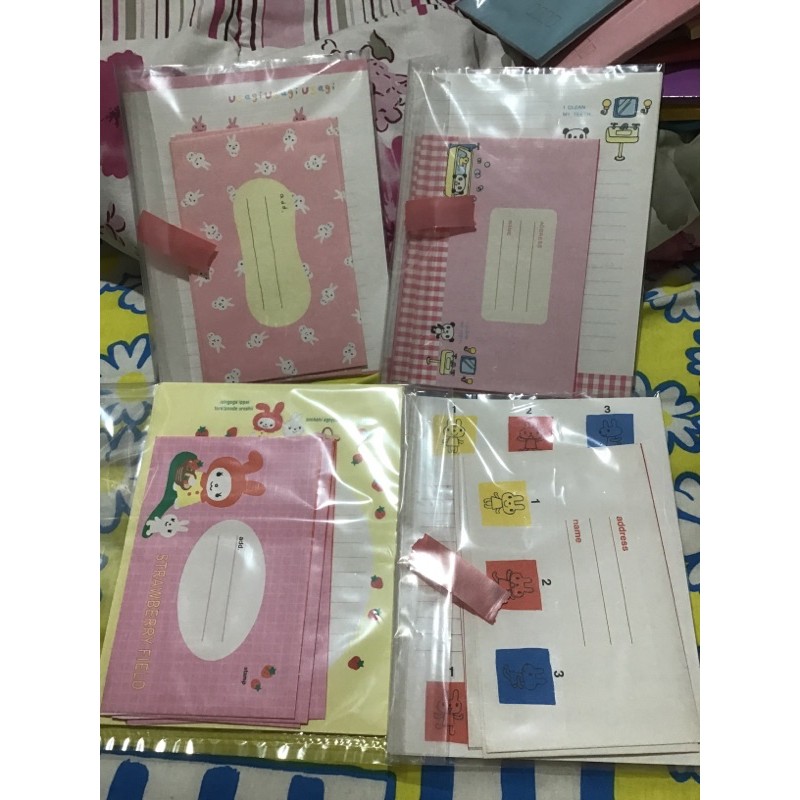 

PANDA BUNNY RABBIT LETTER SET KERTAS SURAT KOREA IMPORTED MEMO STICKY NOTE NOTEPAD STATIONERY