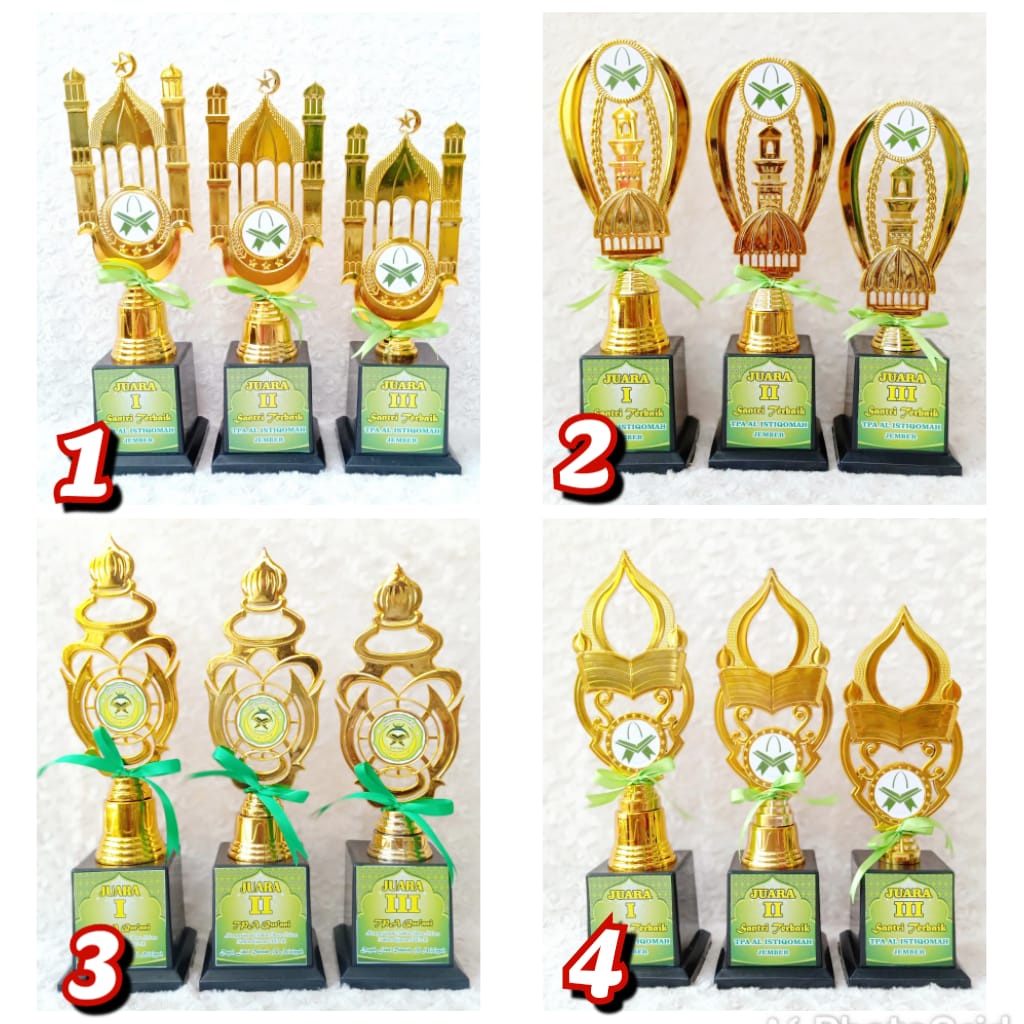 Piala Set keagamaan Piala Set 123 Islami Piala Juara 123 Piala Kubah Piala Set Murah Piala Set Mini 