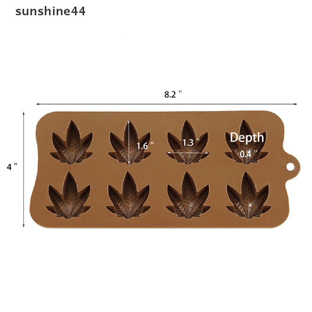 Sunshine Cetakan Kue / Coklat DIY Bentuk Daun Kelapa Bahan Silikon