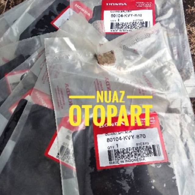 Splash Guard Mudflap Karet Penahan Lumpur Bawah Spakbor Belakang Honda Beat Karbu 80104KVY870 Ori