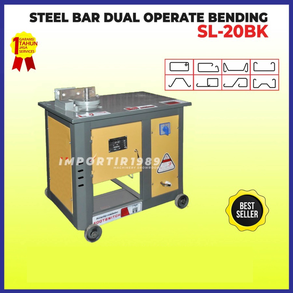 Mesin Pembengkok Penekuk Besi Beton Behel Eser Steel Bar Bender 20 mm 2,2 Kw AKS - SL20BK