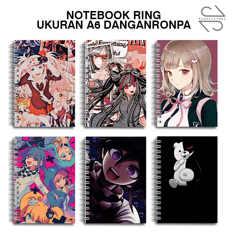 

(BELI 6 GRATIS 1)Buku Tulis Catatan buku notebook buku diary Notebook Ring Spiral A6 60 Lembar koleksi gambar danganronpa part3