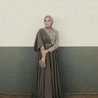 Dress Bridesmaid Gaun Pesta Dress Muslim