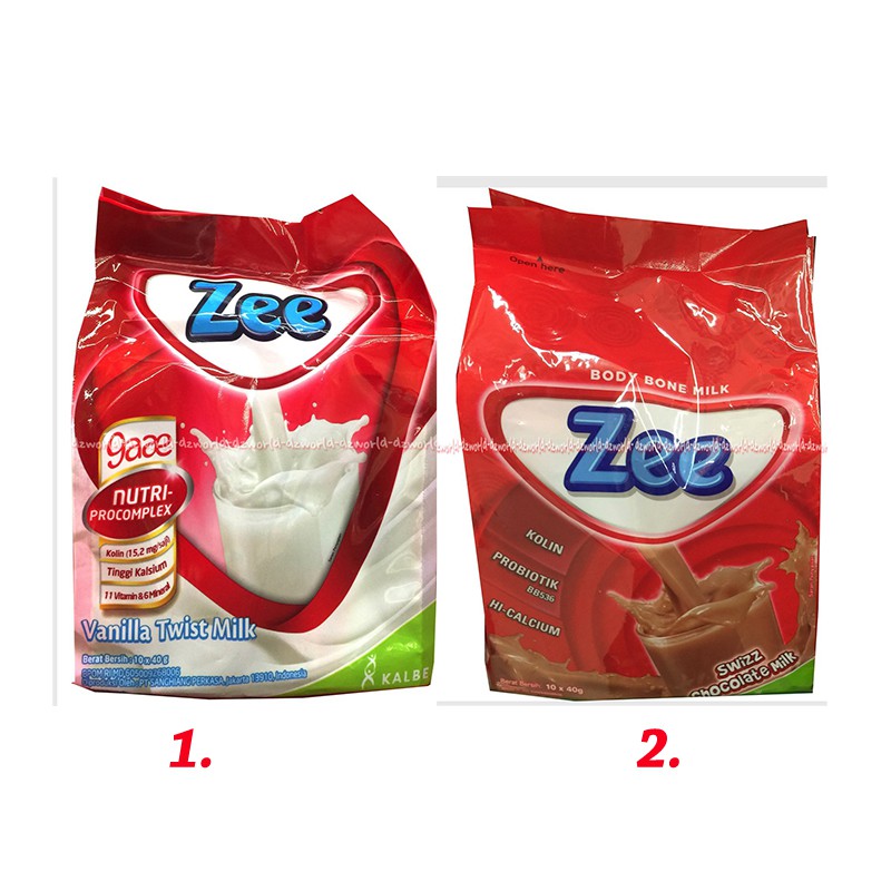 

Zee Bag Vanilla Coklat 10Sachet Susu Zee Kemasan Sachet Vanila Pouch 10pcs Susu Zee Zii