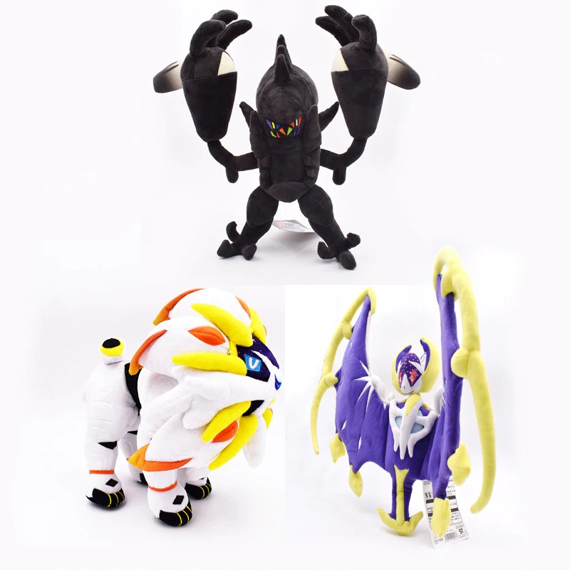 mainan Big Size 3 Styles Alola Solgaleo Lunala Necrozma 10-20" Cute Sun & Moon Plush Doll Soft