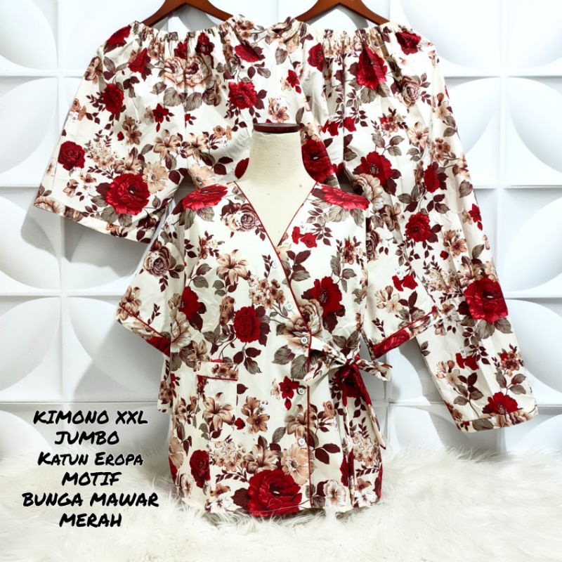 Piyama Kimono 3in1 Jumbo motif Bunga