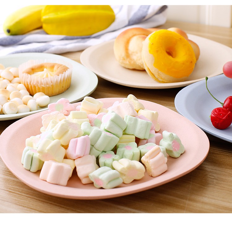 Piring Oval  Wheatstraw Plate Piring Plastik Microwave Warna Warni | BPA Free | Gandum kokoh-2