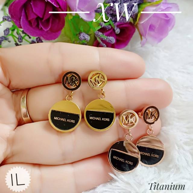 Anting titanium gold / Rose gold E14007