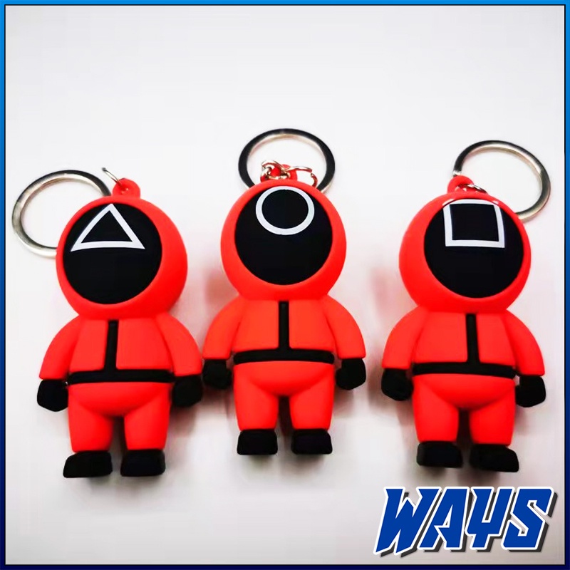 [G021] Squid Game 3D Gantungan Kunci Karakter Model Bentuk Korea Lucu Unik / Keychain Rubber Ganci