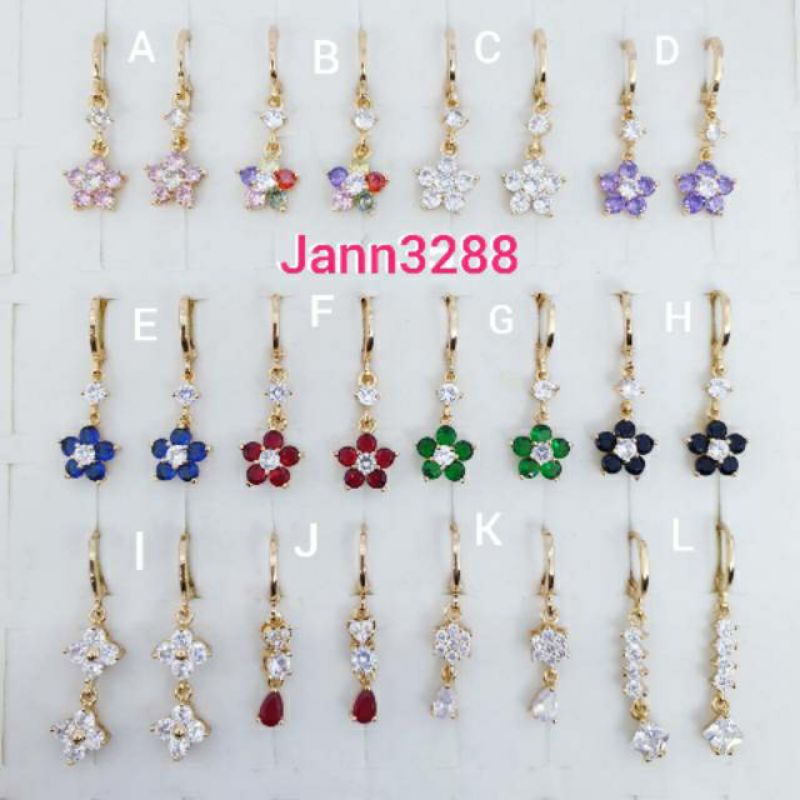 Anting mewah xuping permata zircon (3588)apis mas 18k