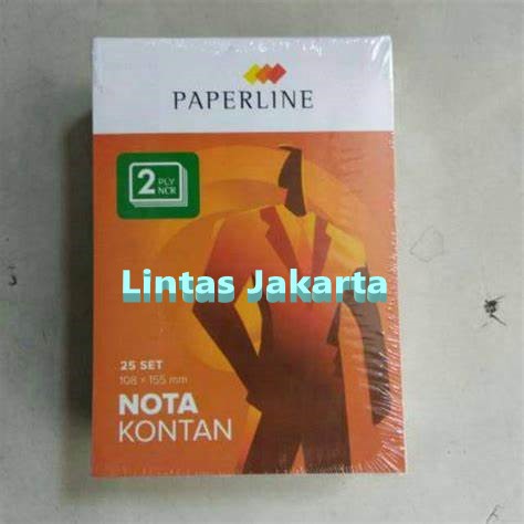 Buku Nota Kontan Besar 2 Rangkap / 2 Ply NCR Merk Paperline ( Isi 10 buku )