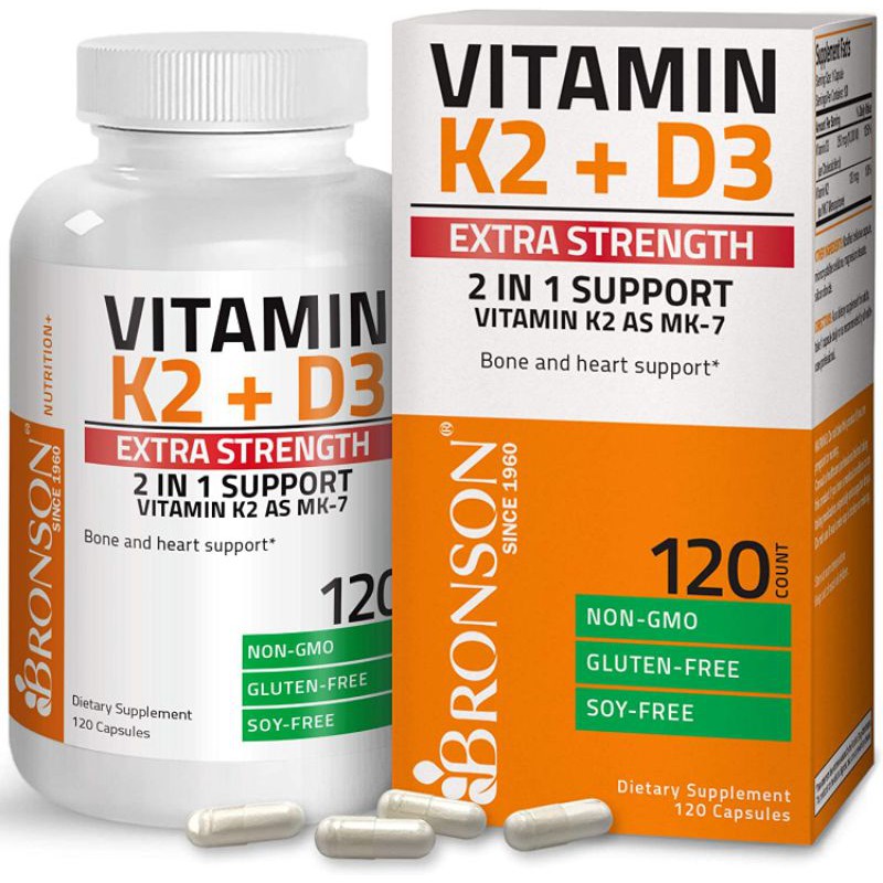 Bronson   vit D3 10.000 IU vit K2 120 mcg  isi 120 kapsul