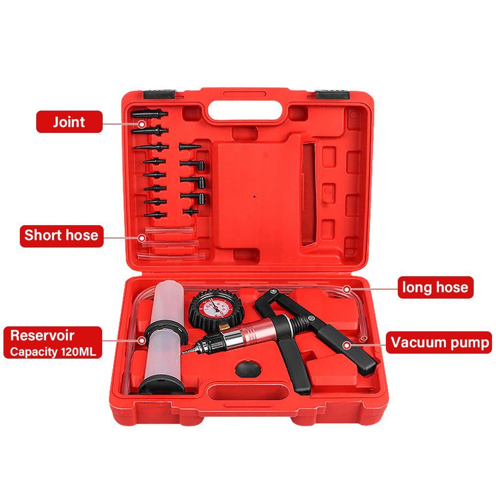 Kit Alat Tester Minyak Tandon Cairan TOP Portable Alloy Steel Untuk Adaptor Bleeder Rem Otomatis Mobil