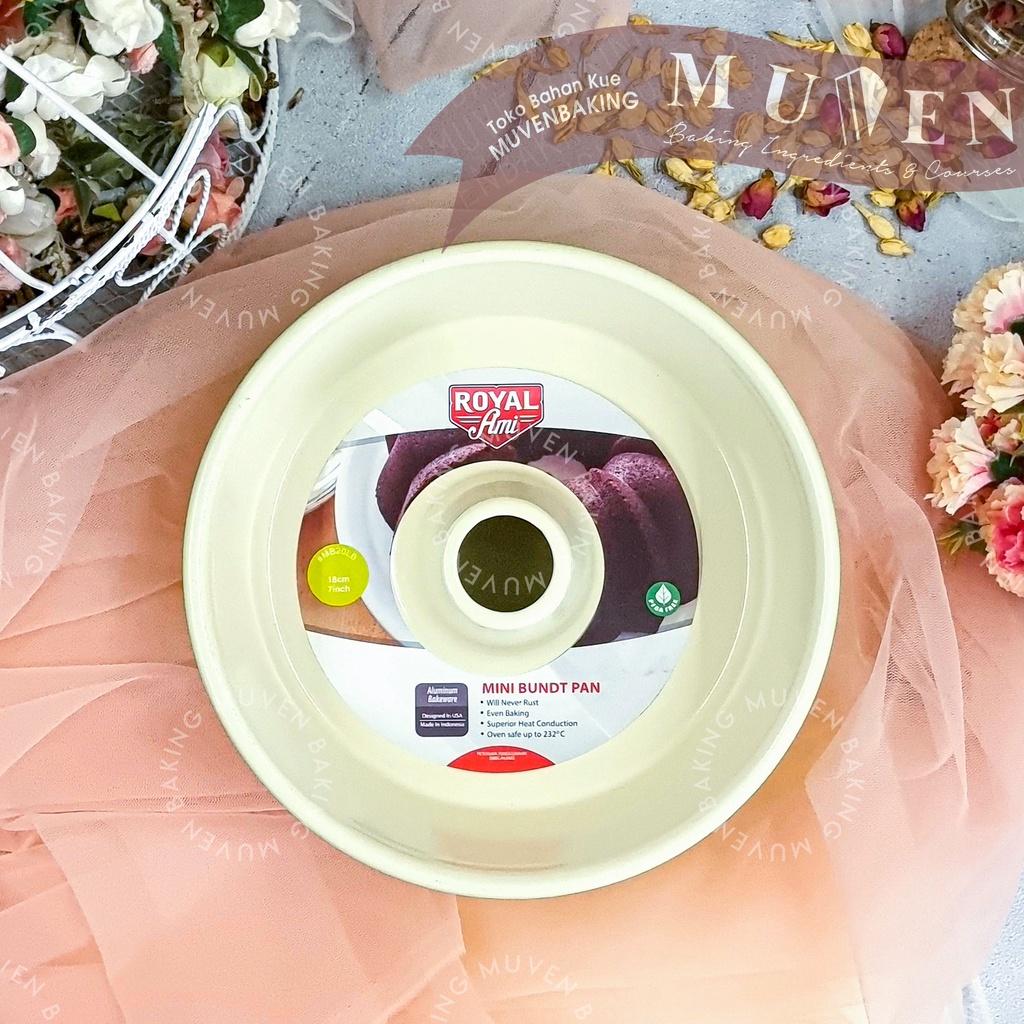LOYANG TEFLON TULBAN PREMIUM TEBAL 18 Cm / BUNDT FORM PAN ANTI LENGKET