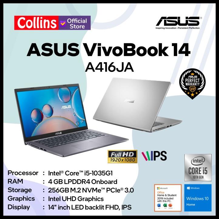 Jual ASUS VIVOBOOK A416JA I5-1035G1 4GB 256GB 14" FHD W10 KB BACKLIT ...