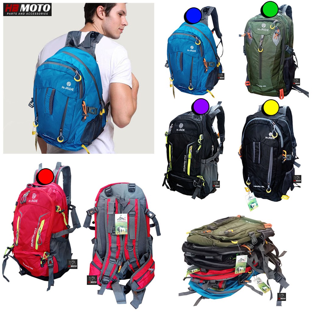 Tas Ransel H-RIDE/H-RIDE 30L & 40L/Ransel Gunung Outdoors Capacity/Tas Hiking H-RIDE