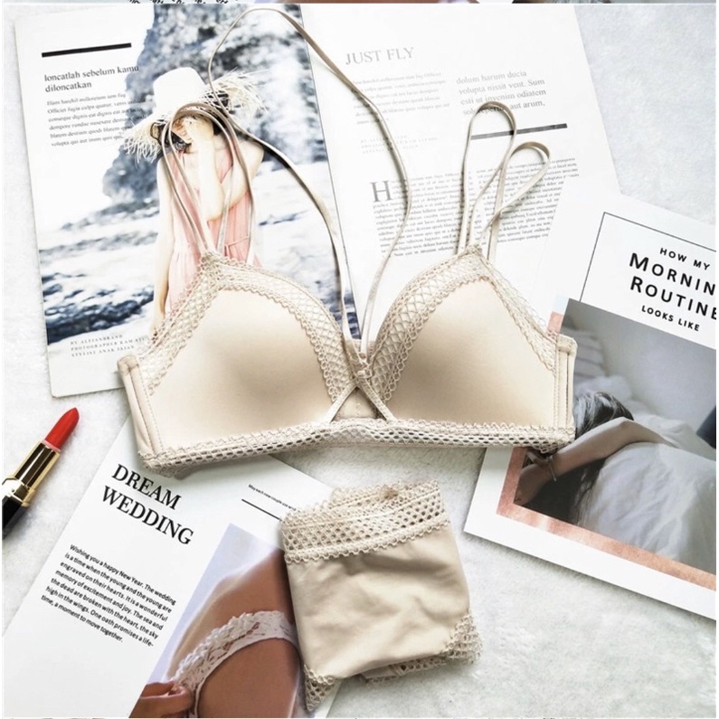 BRA SET (K-BS2A) SEXY STYLE SUPER PREMIUM TANPA KAWAT DAN BUSA PUSH UP PAKAIAN DALAM WANITA PREMIUM